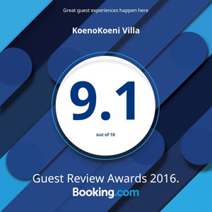 KoenoKoeni Villa Seminyak Bali Booking.com Awards